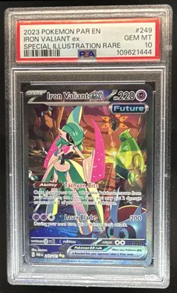 2023 Pokemon SV Paradox Rift Iron Valiant ex #249/182 PSA 10 - Image 1