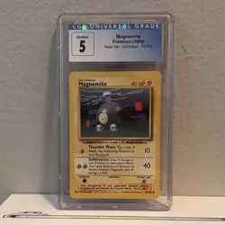 Pokemon Magnemite Base Set Unlimited 53/102 CGC 5 1999 Vintage TCG - Image 1