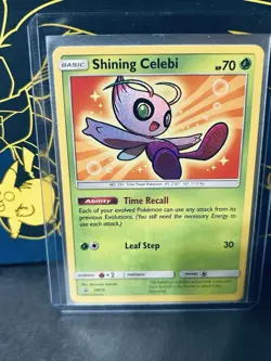 Pokemon Celebi SM79 Shining Legends Promo Holo Black Star - Image 1