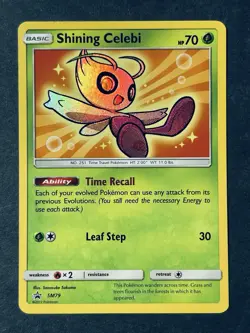Pokemon Celebi SM79 Shining Legends Promo Holo Black Star - Image 2