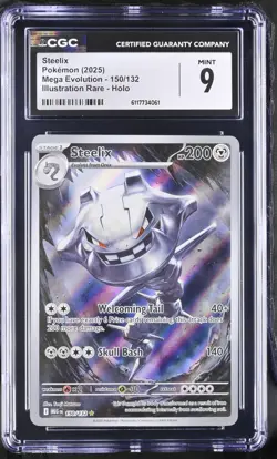 2025 Pokemon Steelix Mega Evolution 150/132 IR CGC MINT 9 - Image 1
