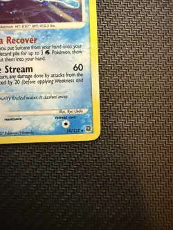 Pokemon TCG Suicune Secret Wonders 19/132 Holo Holo Rare Sleeved - Image 3