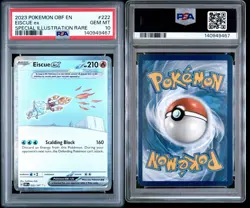 2023 Eiscue 222/197 Pokemon Special Illustration Rare Obsidian Flames PSA 10 - Image 1