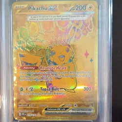 Pokemon Pikachu ex Sv: Prismatic Evolutions Hyper Rare Holo 179/131 PSA 9 - Image 3