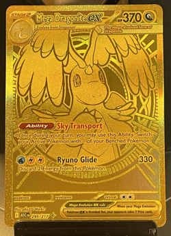 Pokemon TCG Ascended Heroes Mega Dragonite Ex Gold Hyper Rare 295/217 Near Mint - Image 1