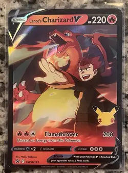 LANCE’S CHARIZARD 2021 POKEMON CELEBRATIONS SWSH133 BLACK STAR PROMO 25TH ANNIVE - Image 1