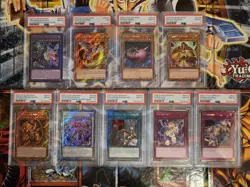 PSA Lot Of 9 NM-MT Cards | Prismatic Ultimate & Platinum Secret Rare | YU-GI-OH! - Image 1