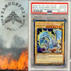 Yu-Gi-Oh Secret Rare Blue-Eyes White Dragon MP22-EN266 1st Edition PSA 10 Gem - Image 1