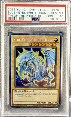 Yu-Gi-Oh Secret Rare Blue-Eyes White Dragon MP22-EN266 1st Edition PSA 10 Gem - Image 4
