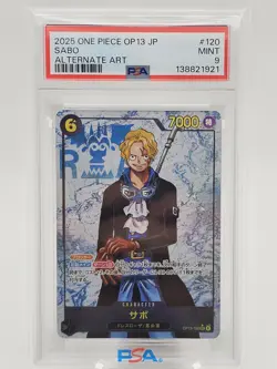 2025 One Piece Japanese OP13 Sabo SEC Alternate Art PSA 10 - Image 1