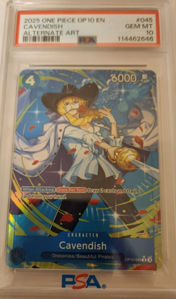 Cavendish 2025 ONE PIECE English OP10 Alternate Art #045 PSA 10 - Image 1