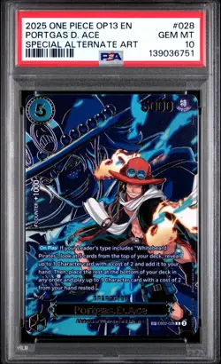 One Piece OP13 Sequential PSA 10 SP Set Luffy Ace Sabo Special Alternate Art - Image 3