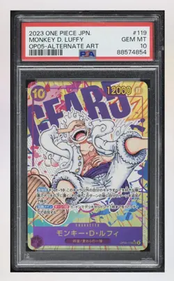 2023 ONE PIECE MONKEY D. LUFFY OP05-119 AWAKENING OF THE NEW ERA PSA 10 GEM MINT - Image 1