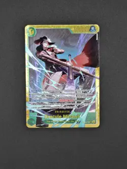 2026 One Piece OP14 The Azure Sea's Seven DRACULE MIHAWK Gold SEC Alternate Art - Image 1