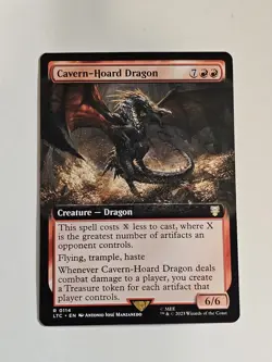 Cavern-Hoard Dragon (Extended Art) (Set#: 0114) Commander: Lord of the Rings MTG - Image 1