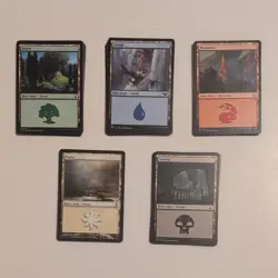 Magic the Gathering 100 basic land bulk lot 20 of each type mixed sets MTG BA118 - Image 1
