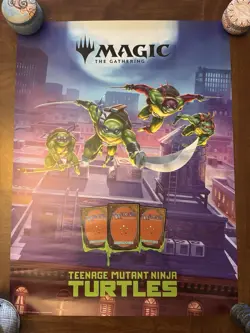 TEENAGE MUTANT NINJA TURTLES POSTER 18x24 promotional MTG Magic the Gathering - Image 1