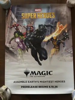 MARVEL SUPER HEROES POSTER 18x24 NEW promotional MTG Magic the Gathering - Image 4