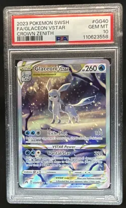 2023 Pokemon SWSH Glaceon VST Galarian Gallery Full Art #GG40/GG70 PSA 10 - Image 1