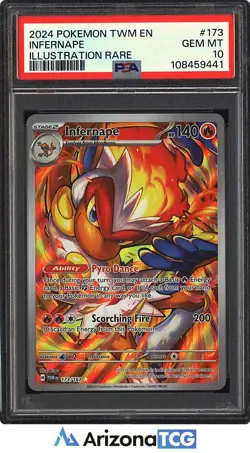Pokemon 2024 Infernape 173/167 IR Twilight Masquerade GEM MINT PSA 10 - Image 1