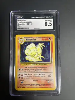 Ninetales Holo 12/102 Pokemon Unlimited Base Set CGC 8.5 NM/MINT + - Image 1