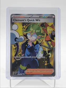CLEMONT'S QUICK WIT 2024 POKEMON SURGING SPARKS ULTRA RARE 229/191 Q5542 - Image 1
