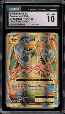 Pokemon M Charizard EX XY Evolutions Full Art #101 CGC 10 Gem Mint - Image 1