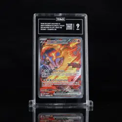 2025 Pokemon Destined Rivals Team Rocket’s Moltres EX #229 STAMPED SIR TAG 9 - Image 1