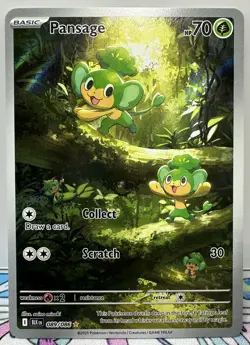 Pokemon TCG Pansage 089/086 Illustration Rare Scarlet & Violet Black Bolt NM/M - Image 1