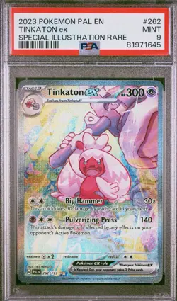 2023 POKEMON PALDEA EVOLVED #262 TINKATON EX SPECIAL ILLUSTRATION RARE - PSA 9 - Image 1