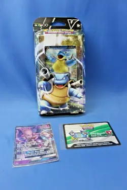 Pokemon TCG V Blastoise Battle Deck Plus Mewtwo GX HP190 with code, NEW, 2021 820650808395 - Image 2