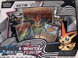 Pokemon Scarlet & Violet Black & White Bolt Flare Victini Illustration Box - Image 1