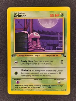 Grimer 1st Edition 48/62 Fossil Pokemon English WOTC LP - Image 1