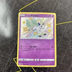 Pokemon TCG Galarian Ponyta Shining Fates SV047/SV122 Holo Shiny Holo Rare - Image 1