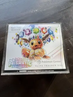 Pokemon Center ETB – Prismatic Evolutions - Factory Sealed - Acrylic Included - Image 1