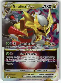 Giratina VSTAR 131/196 SWSH11: Lost Origin NM Pokemon Card TCG - Image 1