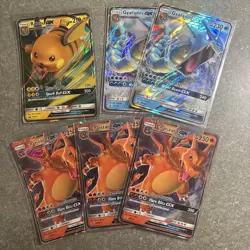 Pokemon Hidden Fates Charizard GX SM211 Gyarados GX SM212 Raichu GX Promos MINT - Image 1