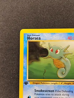 Horsea 1st Edition 49/62 Fossil Pokemon Card WOTC English LP - Image 3