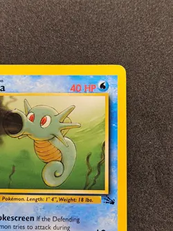 Horsea 1st Edition 49/62 Fossil Pokemon Card WOTC English LP - Image 4