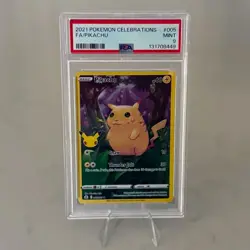 2021 Pokemon Celebrations Pikachu Full Art Holo PSA 9 Mint 005/025 - Image 3