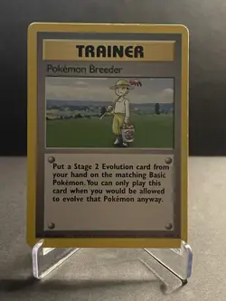Pokemon TCG Base Set Pokemon Breeder Trainer Card 76/102 Rare - Image 1