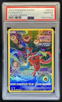 2023 Pokemon SWSH Crown Zenith Deoxys Galarian Gallery #GG12/GG70 PSA 10 - Image 1