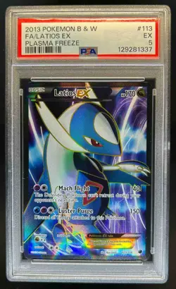 2013 Pokemon Black & White Plasma Freeze Latios #113/116 PSA 5 - Image 1