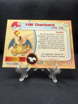 Topps Pokemon Card Charizard #06 Green Logo, Non-Holo, Series - Image 3