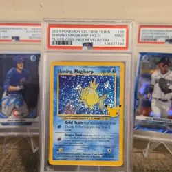 Pokemon Shining Magikarp 66/64 Celebrations Classic Collection Holo PSA 9 2021 - Image 1
