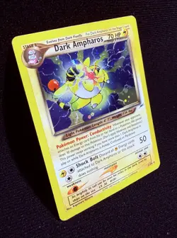 2002 Dark Ampharos 1/105 Neo Destiny Holo Rare Vintage Pokemon TCG MP - Image 3