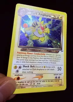 2002 Dark Ampharos 1/105 Neo Destiny Holo Rare Vintage Pokemon TCG MP - Image 5