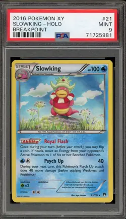 Pokemon Slowking XY Breakpoint Rare #21 PSA 9 Mint - Image 1