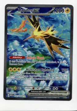 Zapdos ex–202/165–Scarlet & Violet 151–Special Illustration Rare Pokemon Card–NM - Image 1