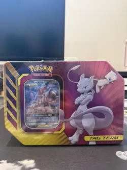 Pokemon TCG: Mewtwo & Mew GX Tag Team Tin [Brand New Factory Sealed!] RARE!! - Image 1